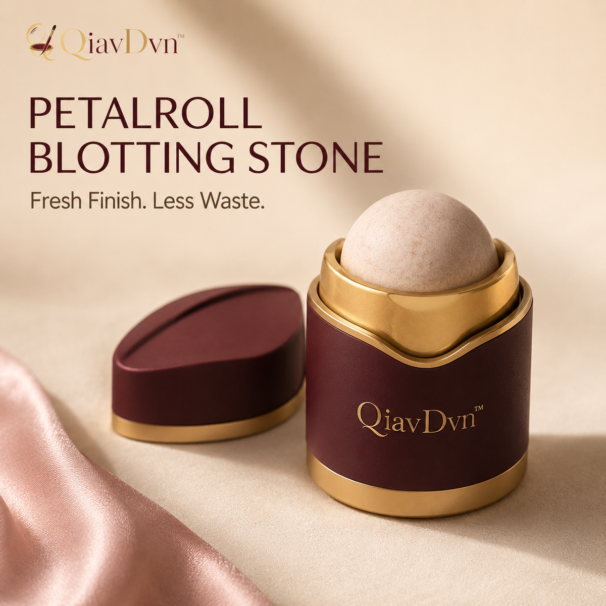 QiavDvn™ PetalRoll Reusable Blotting Stone